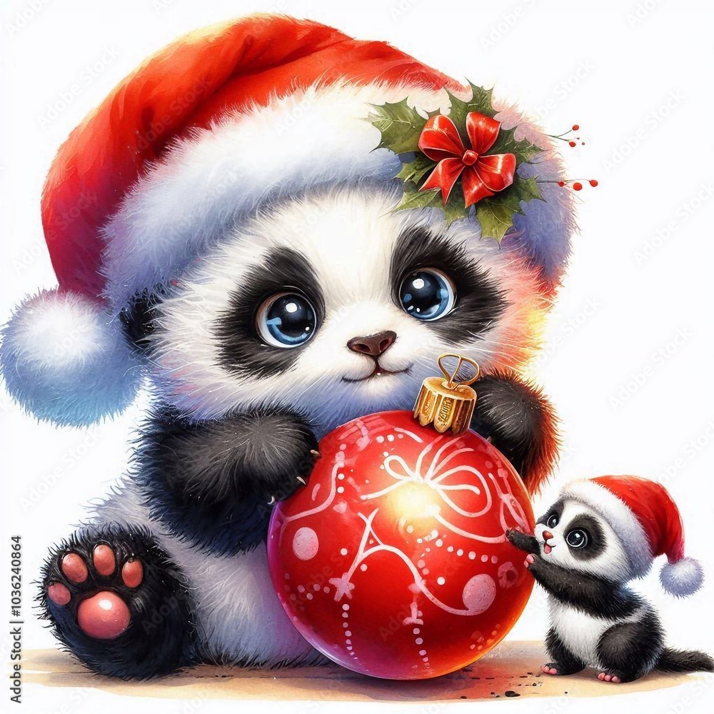 Panda zu Weihnachten Panda zu Weihnachten