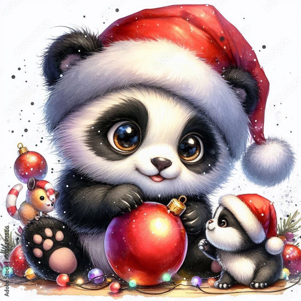 Panda zu Weihnachten Panda zu Weihnachten