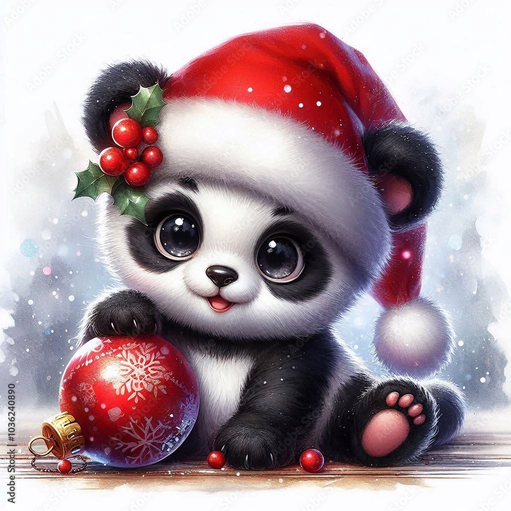 Panda zu Weihnachten Panda zu Weihnachten