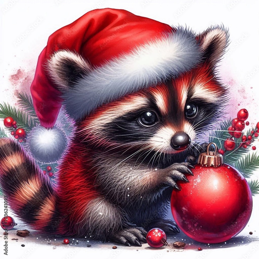 waschbär zu weihnachten waschbär zu weihnachten