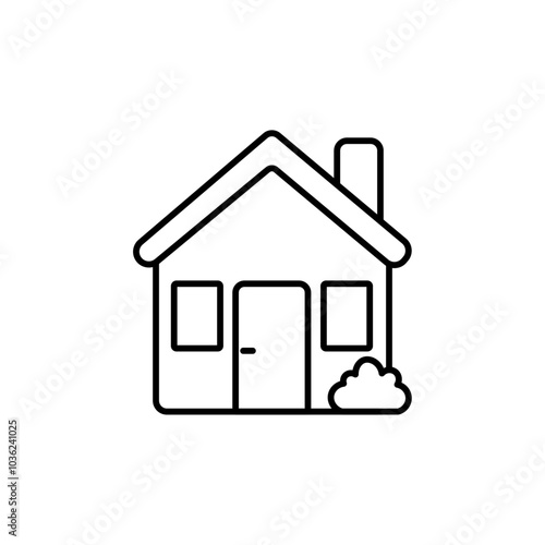 house ico Flat logo isolated symbol