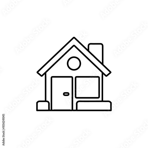 house icon Flat logo isolated symbol