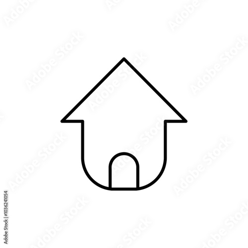 House icon Flat logo isolated symbol