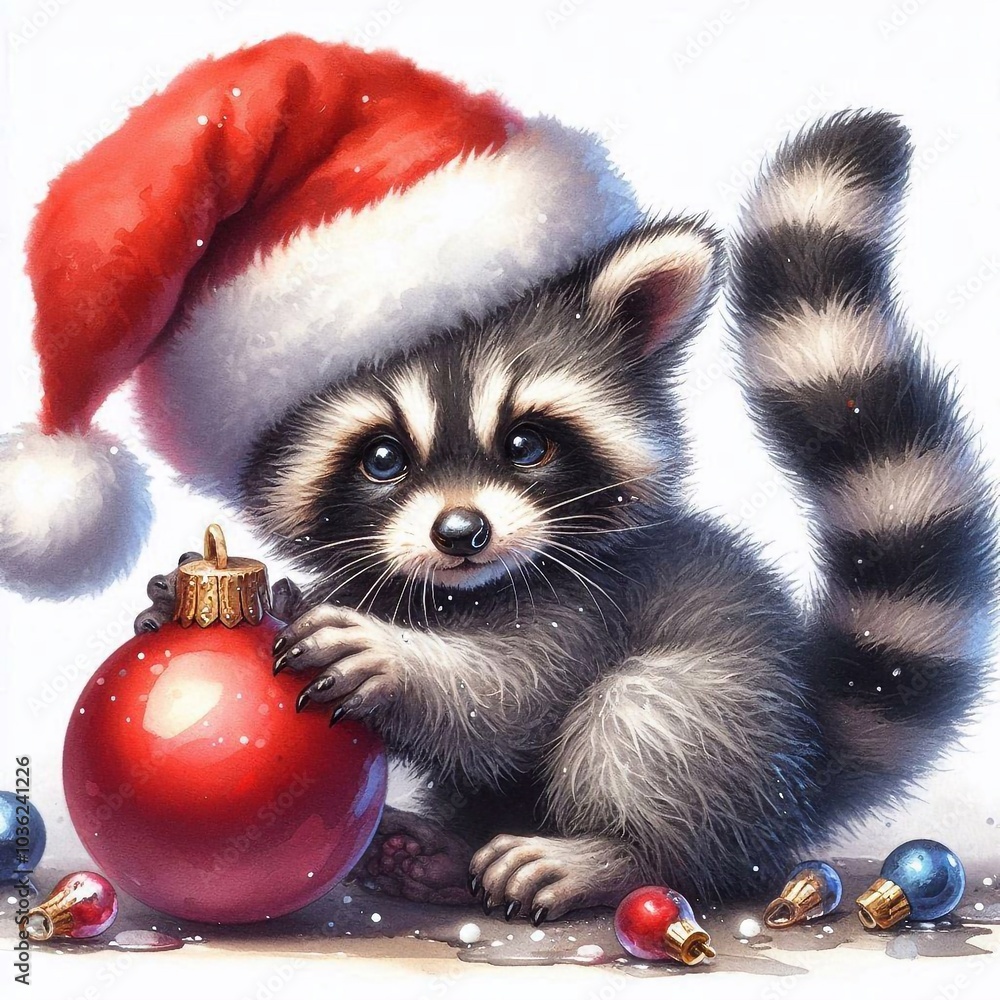 waschbär zu weihnachten waschbär zu weihnachten