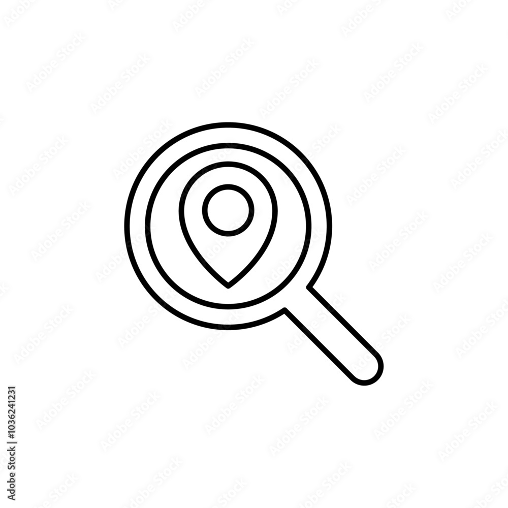 location search icon Flat logo isolated symbol location search icon Flat logo isolated symbol