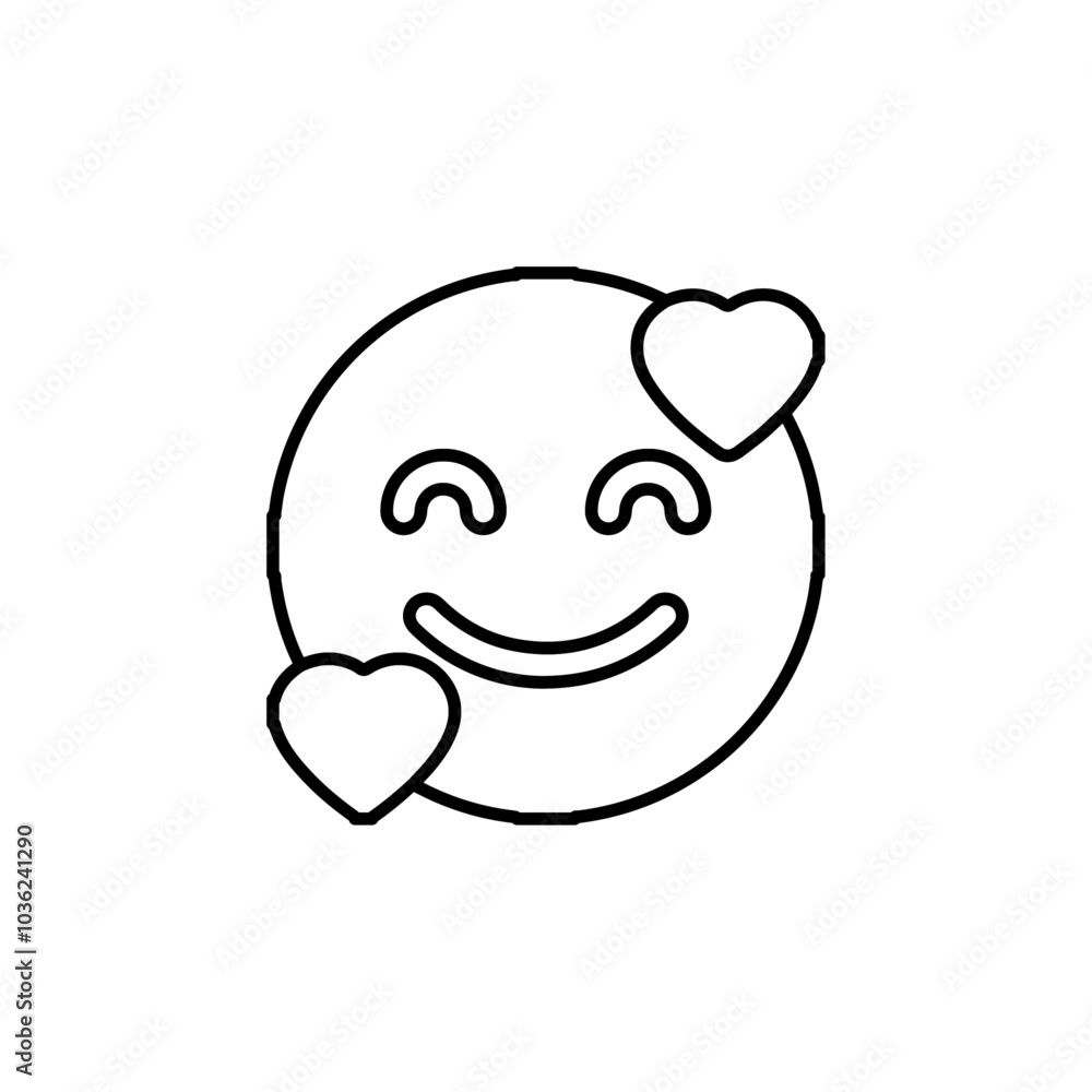 love emoji icon Flat logo isolated symbol love emoji icon Flat logo isolated symbol
