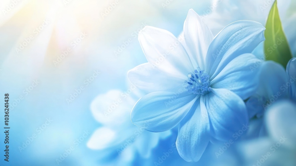 Naklejka premium Blue Flower Close Up