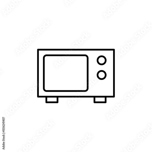 microwave icon Flat logo isolated symbol