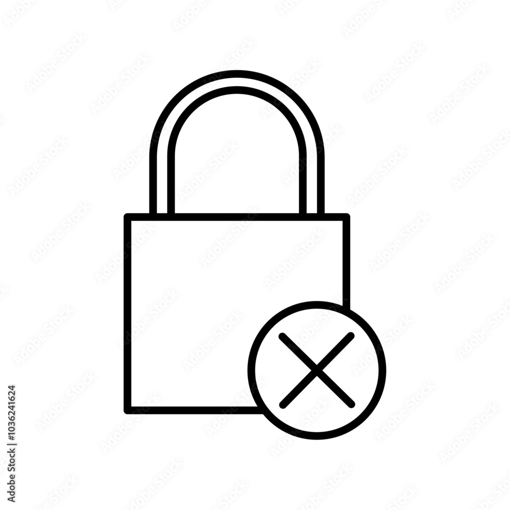 not secure icon Flat logo isolated symbol not secure icon Flat logo isolated symbol