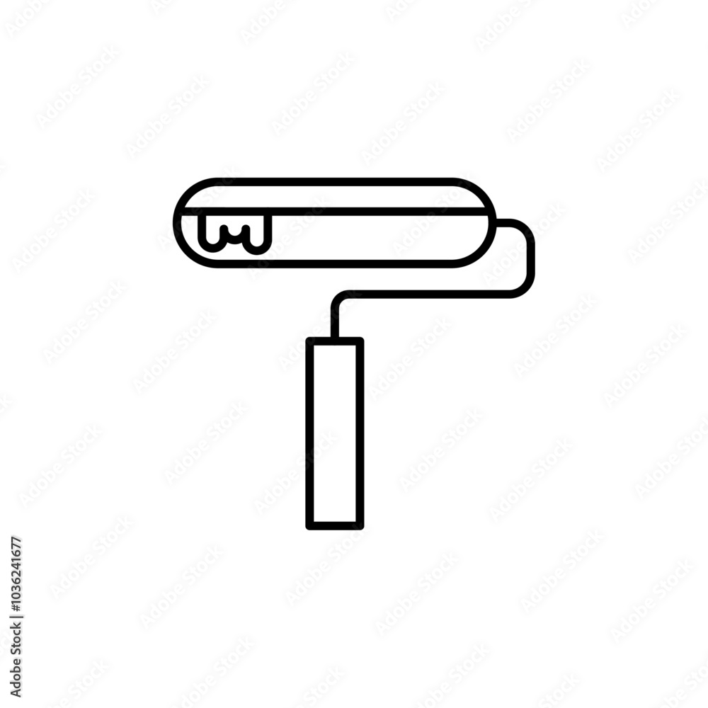 paint roller icon Flat logo isolated symbol paint roller icon Flat logo isolated symbol