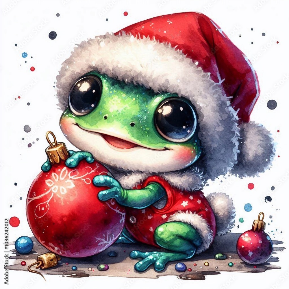 Frosch zu Weihnachten Frosch zu Weihnachten