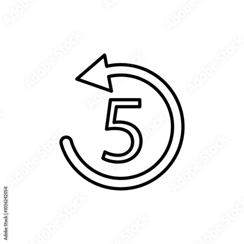 Free Download seek 5 sec icon Flat logo isolated symbol - GFXLoad