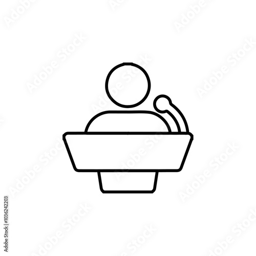 speech person icon Flat logo isolated symbol