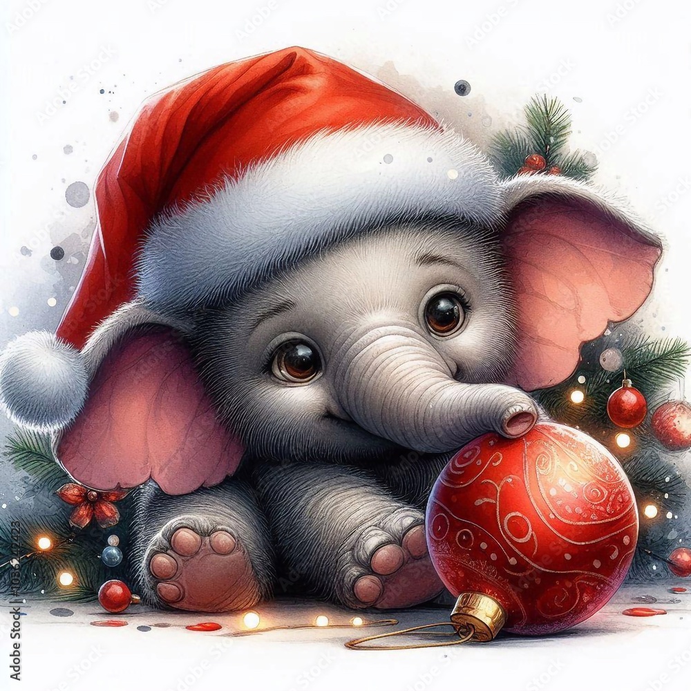 Elefant zu Weihnachten Elefant zu Weihnachten
