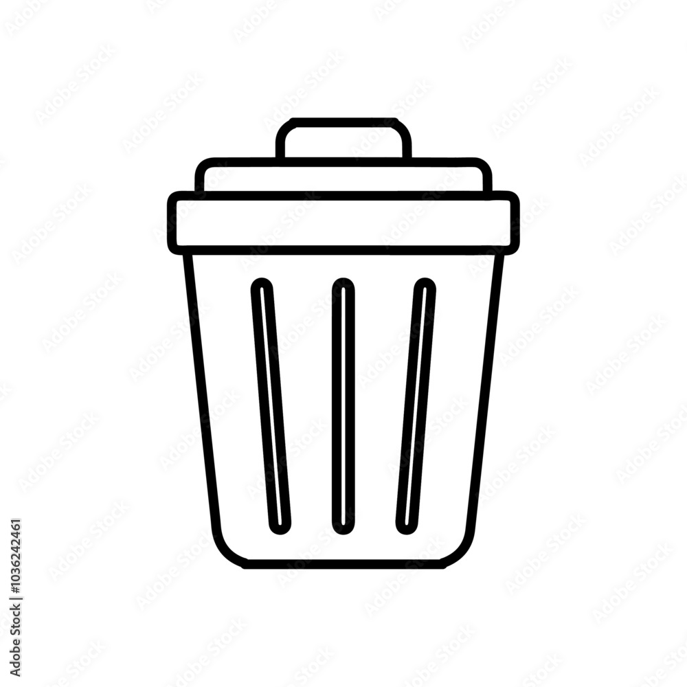 trash icon Flat logo isolated symbol trash icon Flat logo isolated symbol