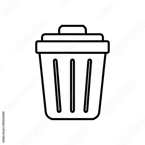 trash icon Flat logo isolated symbol