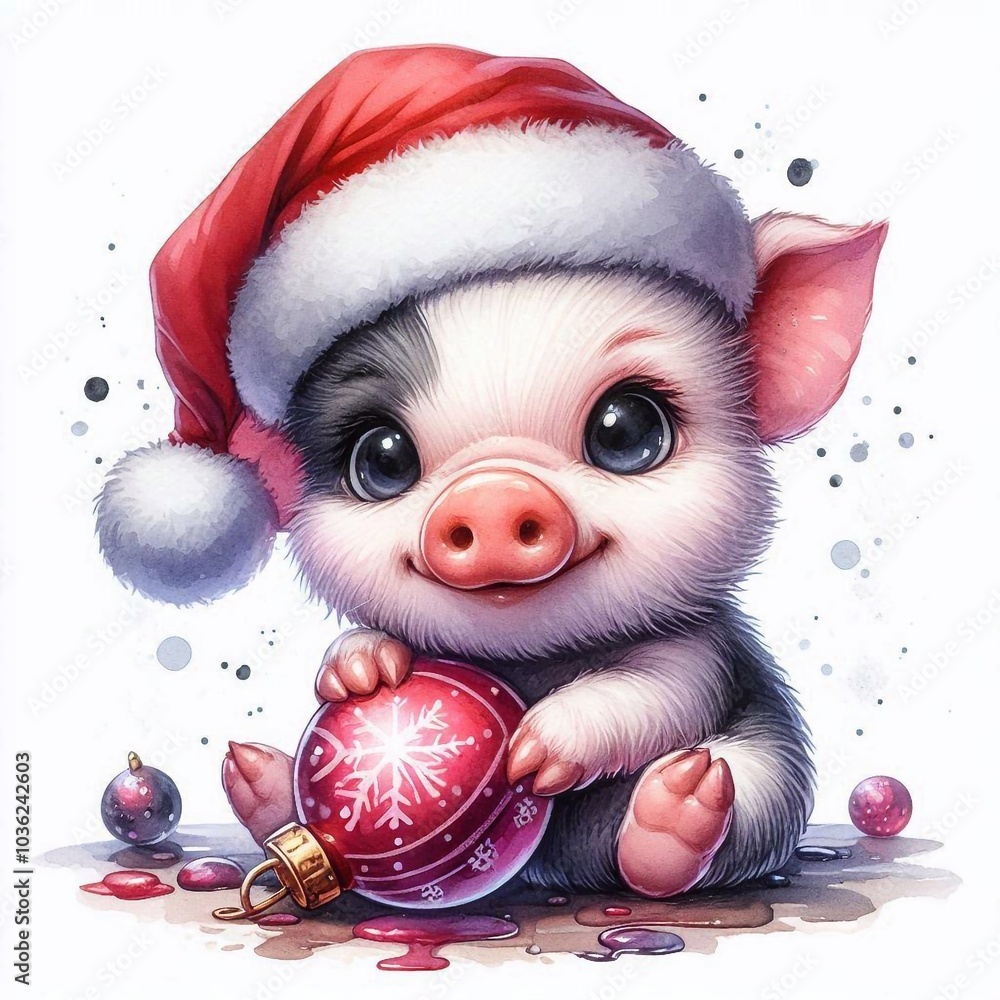 Schweinchen Ferkel zu Weihnachten Schweinchen Ferkel zu Weihnachten