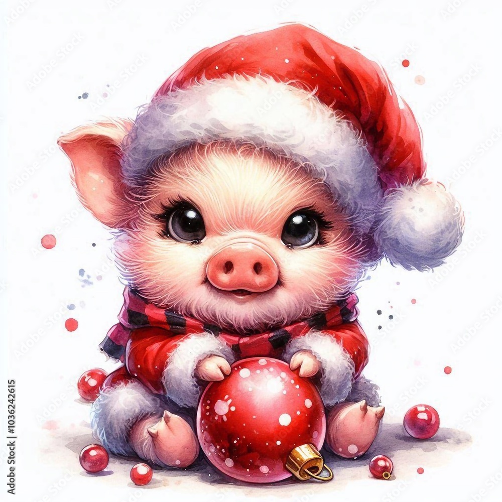 Schweinchen Ferkel zu Weihnachten Schweinchen Ferkel zu Weihnachten