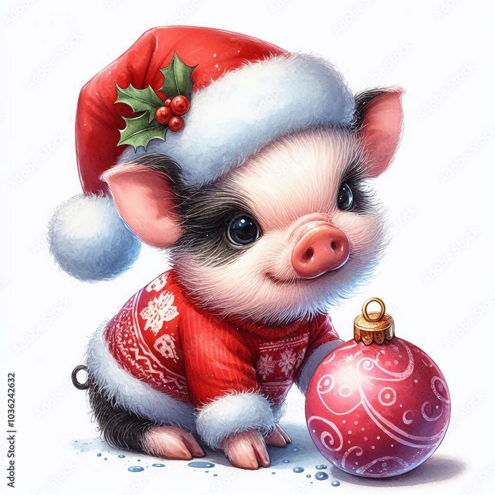 Schweinchen Ferkel zu Weihnachten Schweinchen Ferkel zu Weihnachten