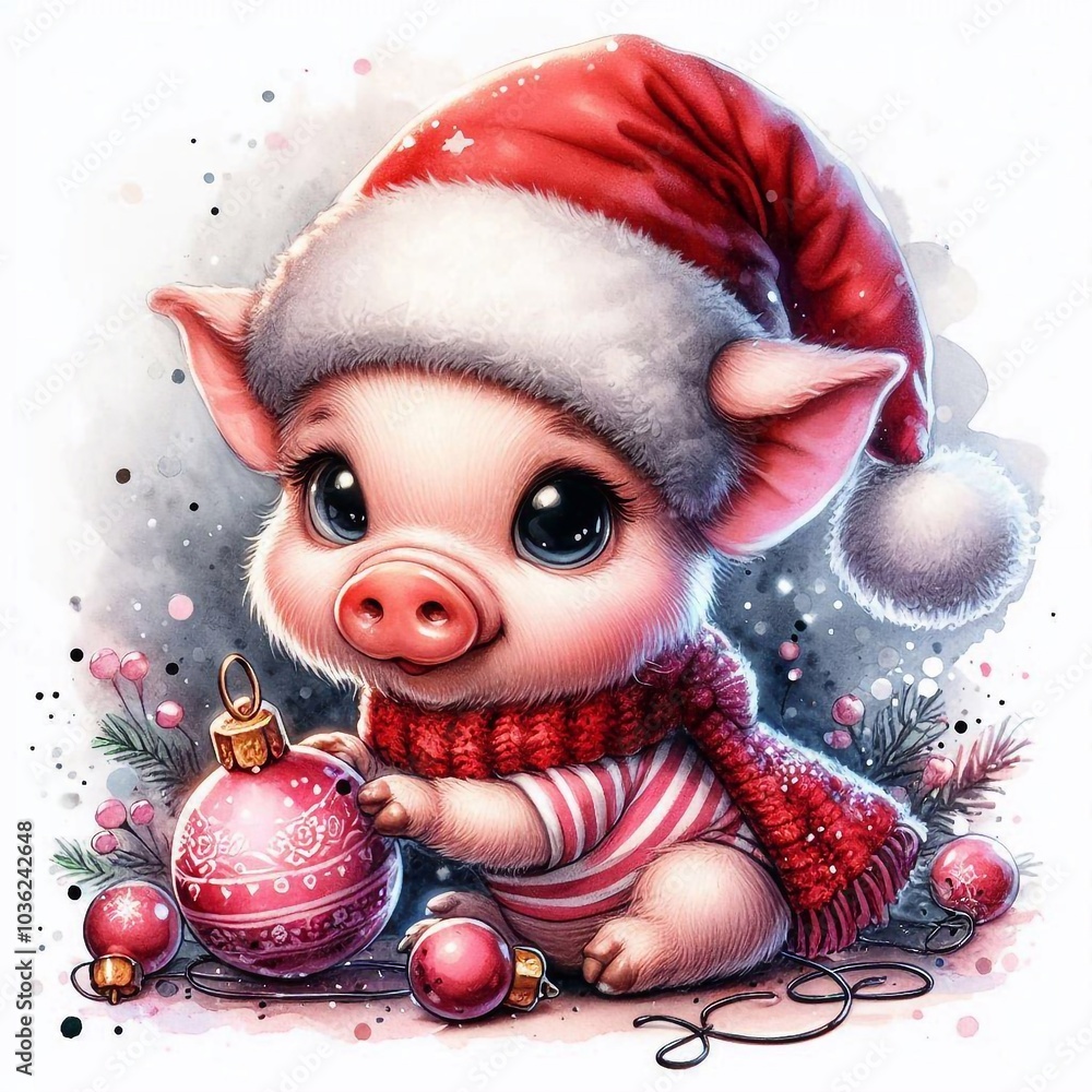 Schweinchen Ferkel zu Weihnachten Schweinchen Ferkel zu Weihnachten