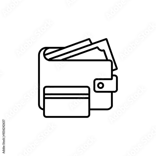 wallet icon Flat logo isolated symbol