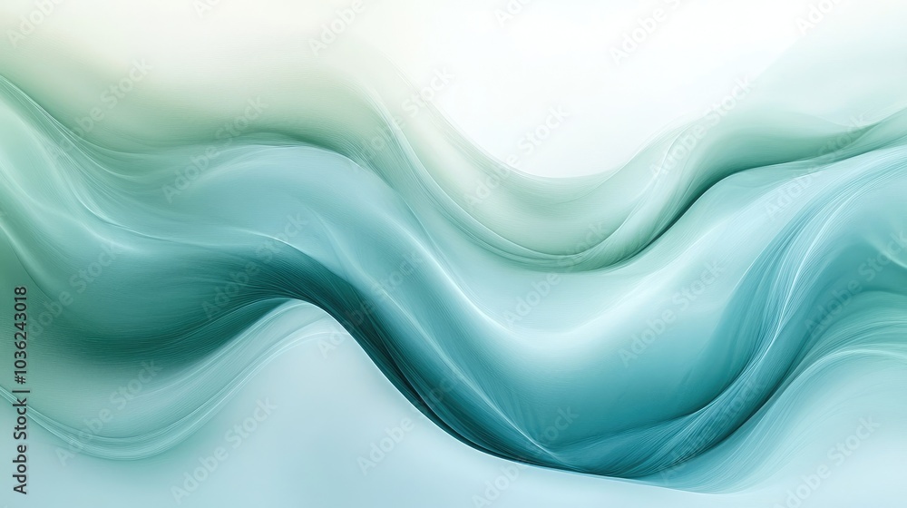 A simple abstract wave pattern in soft blues and greens, symbolizing the flow of life, peace, and the beauty of natural simplicity A simple abstract wave pattern in soft blues and greens, symbolizing the flow of life, peace, and the beauty of natural simplicity
