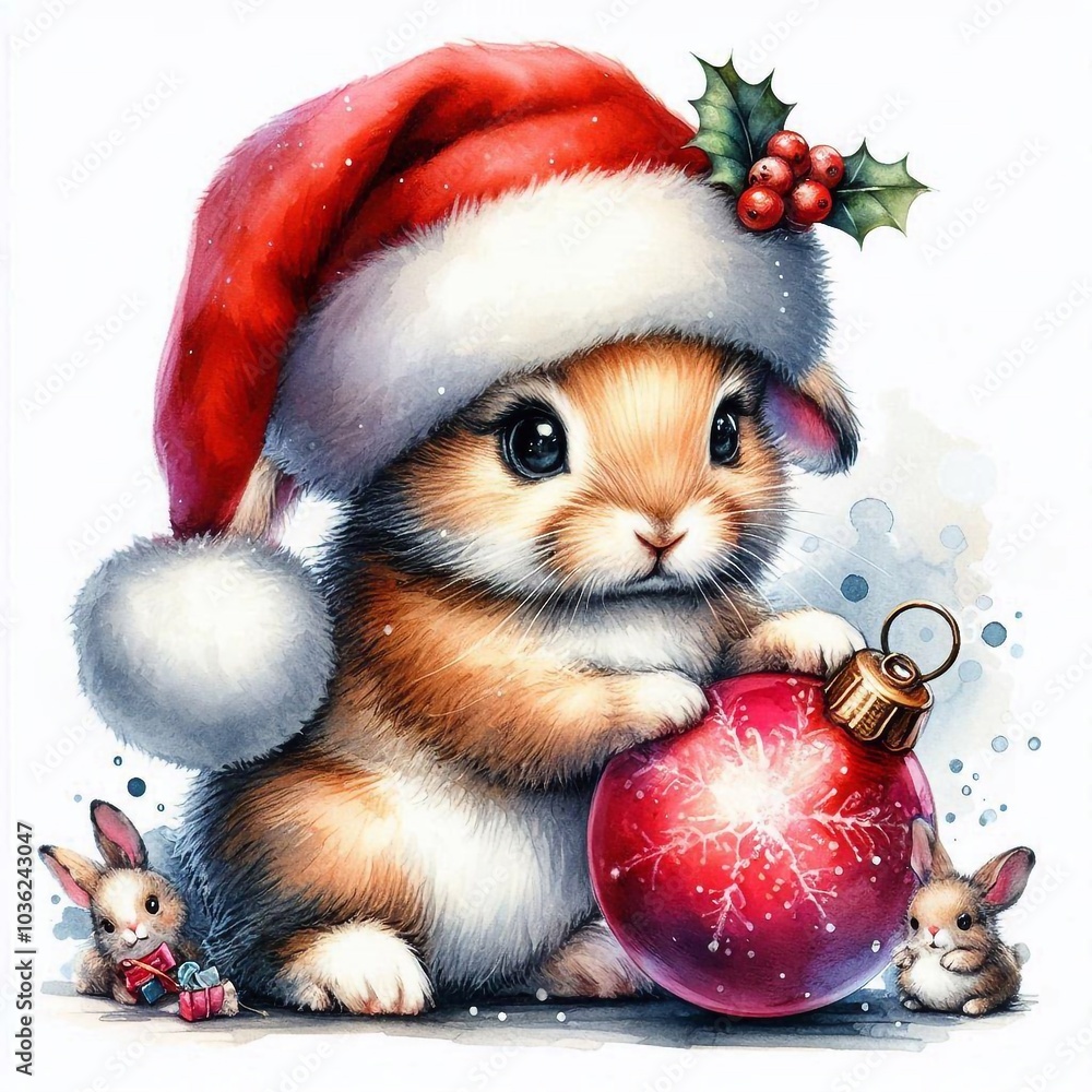Kaninchen zu Weihnachten Kaninchen zu Weihnachten