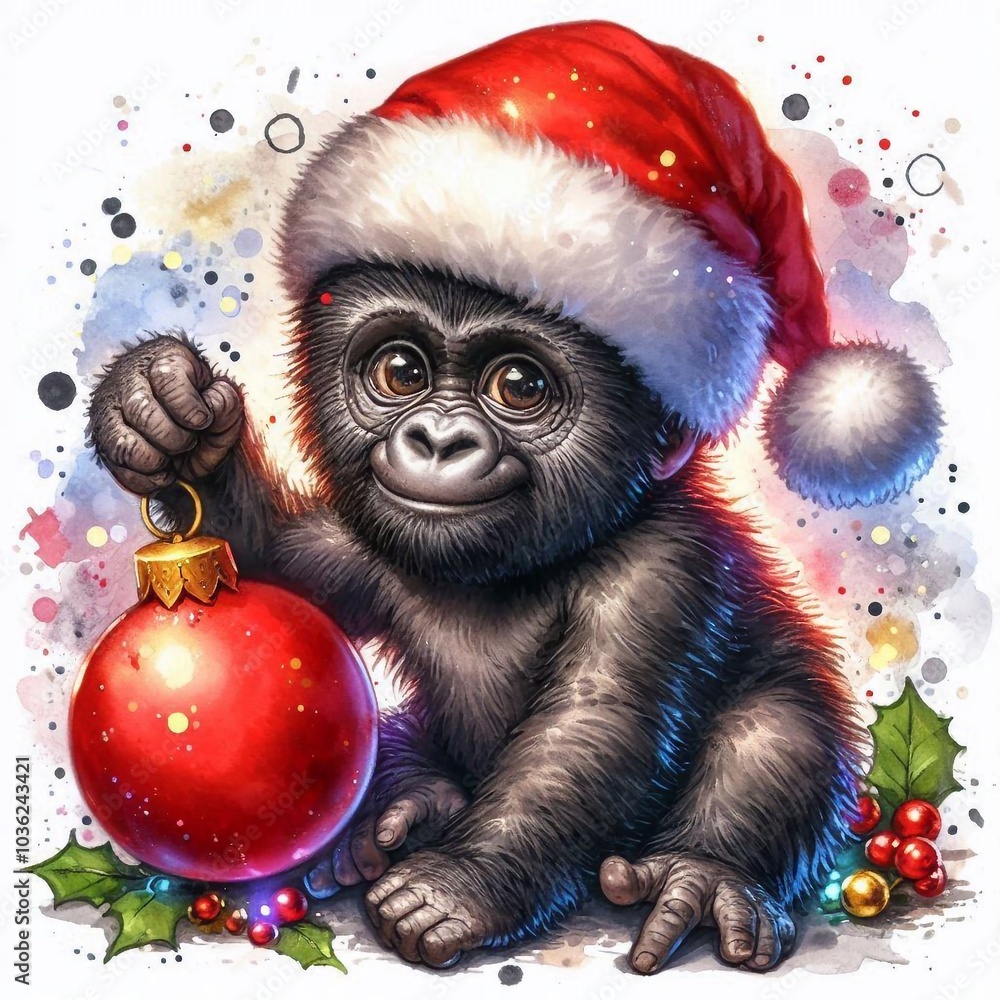 Gorilla zu Weihnachten Gorilla zu Weihnachten