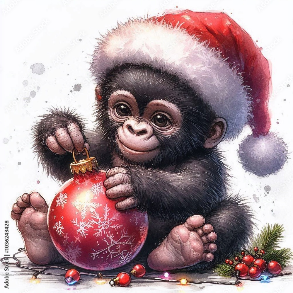 Gorilla zu Weihnachten Gorilla zu Weihnachten