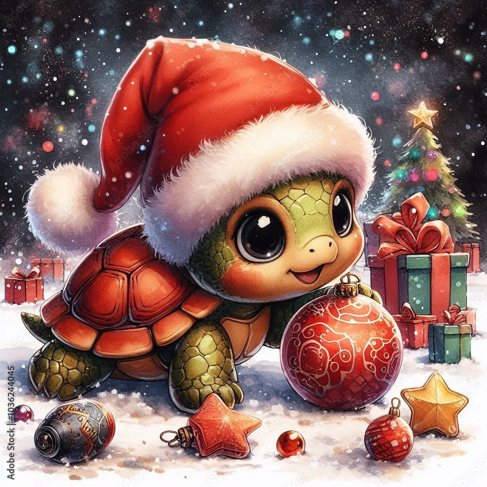 Schildkröte zu Weihnachten Schildkröte zu Weihnachten