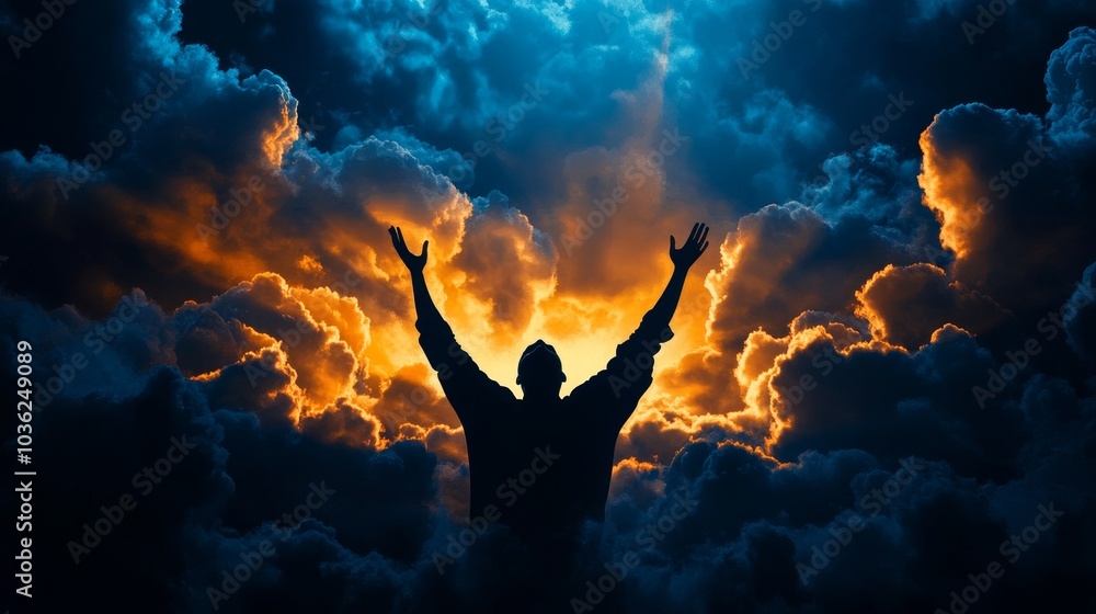 Ethereal figure ascending into clouds, glowing light from above, symbolizing heaven's eternal joy and divine rewards, abstract background, heavenly splendor Ethereal figure ascending into clouds, glowing light from above, symbolizing heaven's eternal joy and divine rewards, abstract background, heavenly splendor