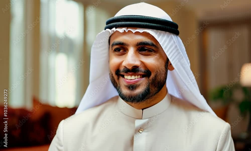 Smiling man in traditional clothing Smiling man in traditional clothing