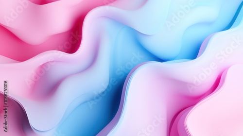 Abstract Swirls of Pink and Blue