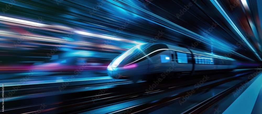 Ultrasonic futuristic bullet train hyperloop with automated steering system that enables fast transportation and autonomy concept Ultrasonic futuristic bullet train hyperloop with automated steering system that enables fast transportation and autonomy concept