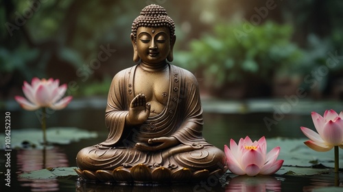 buddha statue in the garden