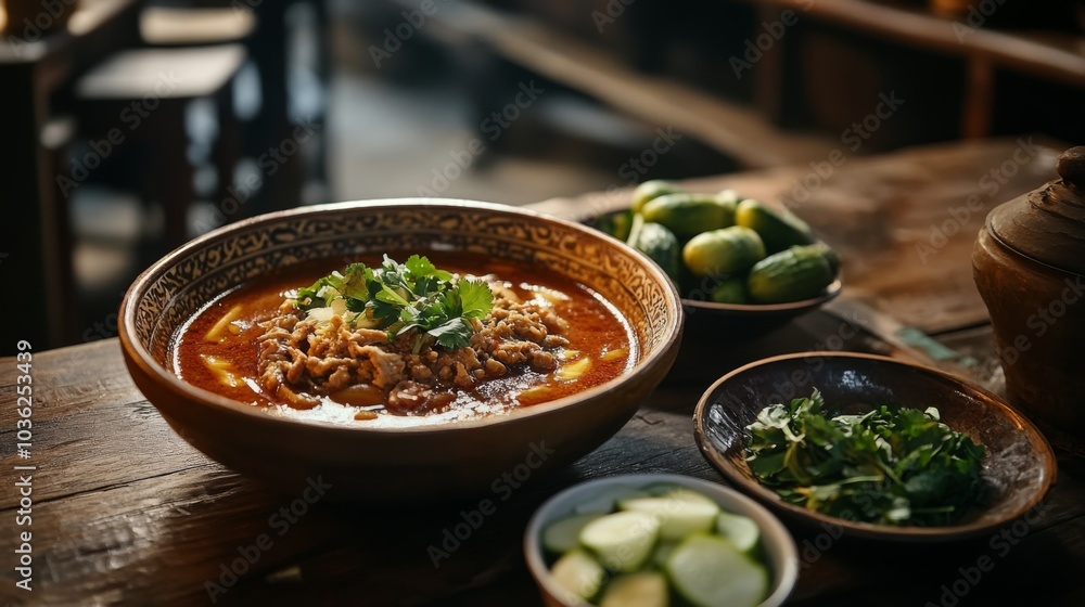 Aromatic Dish with Fresh Ingredients on Table