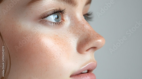 Close-up profile view showing the transformation of the nose's shape post-rhinoplasty, with a focus on the reshaped bridge and lifted tip, High-Resolution, Soft Focus