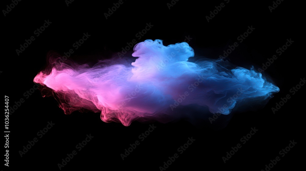 Abstract Smoke Cloud in Vibrant Colors Abstract Smoke Cloud in Vibrant Colors