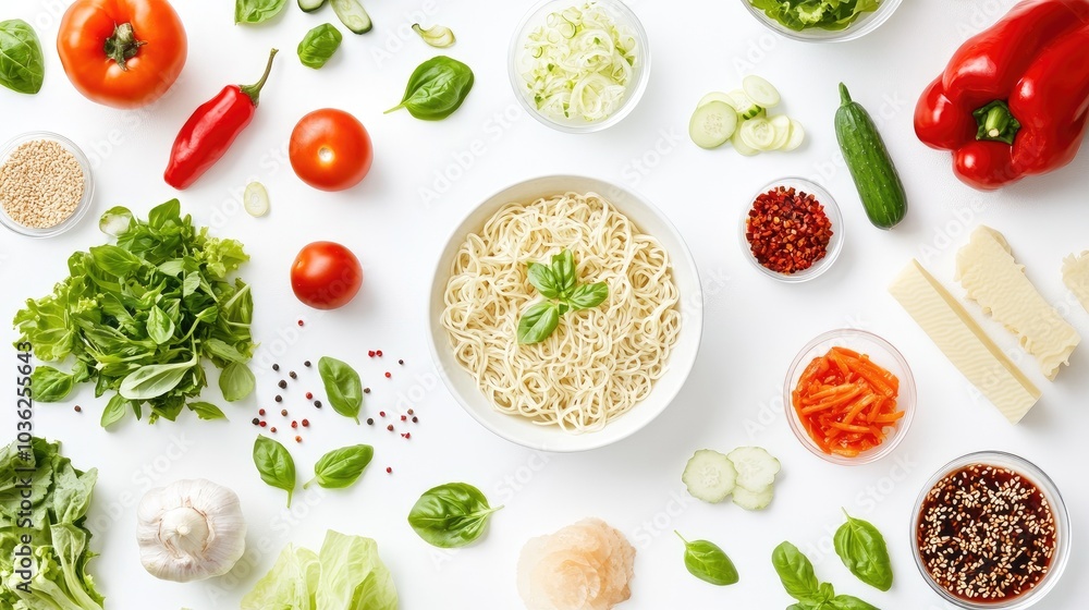 Fresh Ingredients for a Healthy Meal Preparation Fresh Ingredients for a Healthy Meal Preparation