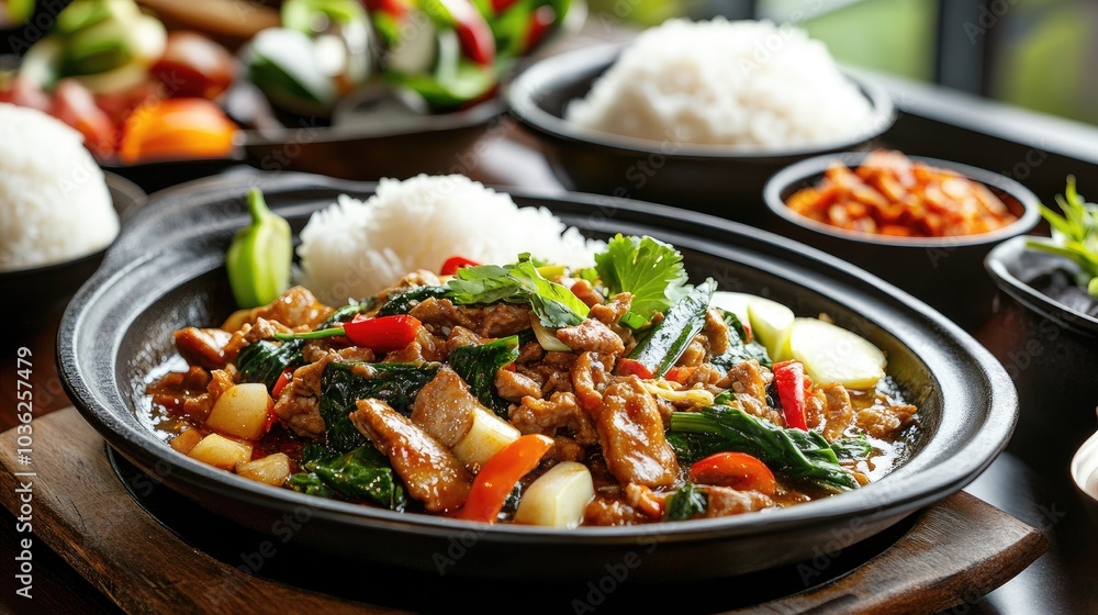 Savory Stir-Fry with Rice and Fresh Vegetables Savory Stir-Fry with Rice and Fresh Vegetables
