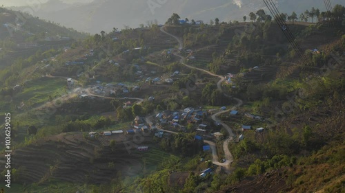 Nagarkot and the himalaya mountains in Nepal