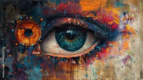 Abstract Eye Painting: A Journey into the Depths of Perception