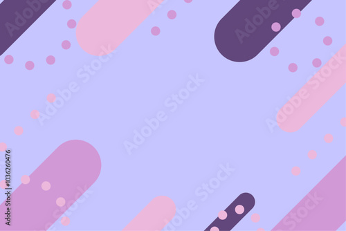 ポップな背景イラスト, 幾何学模様, 紫, ラベンダー