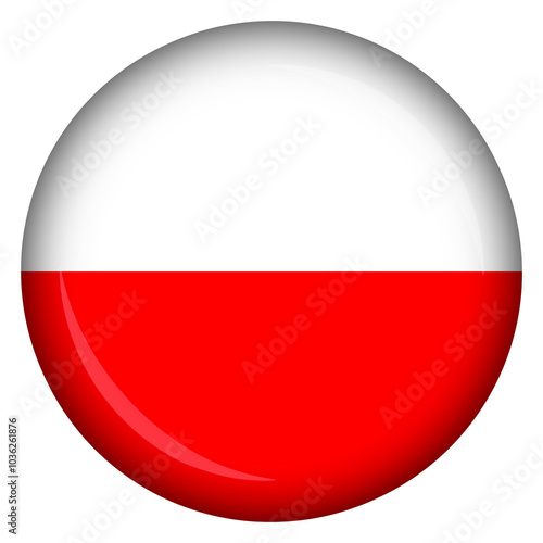 Polish flag circle pin and badge Free Download Polish flag circle pin and badge - GFXLoad