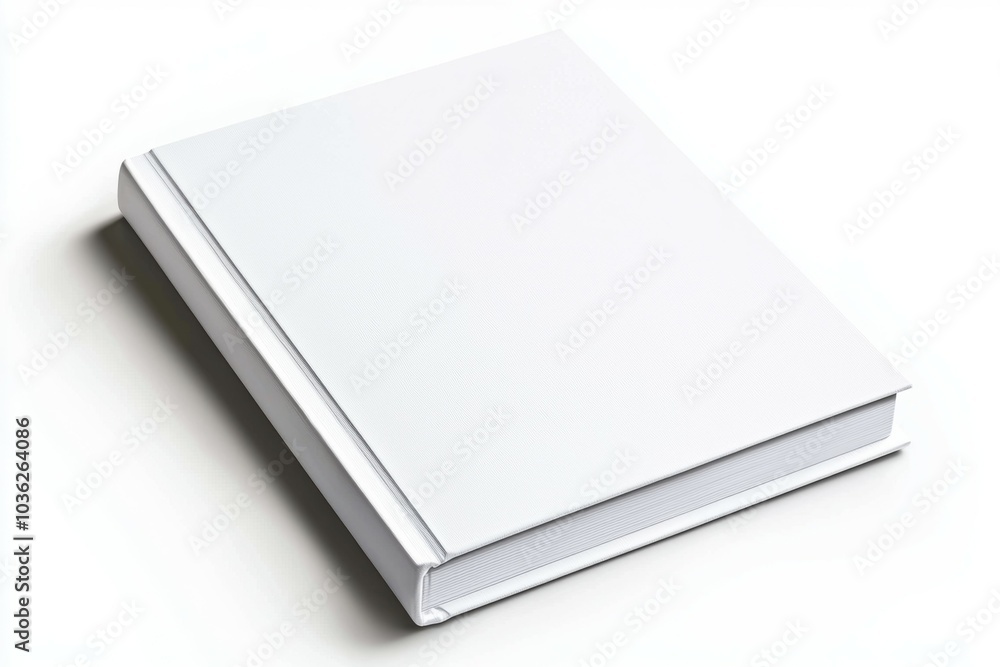 A blank hardcover book sits on a smooth surface, inviting creative expression through writing or drawing A blank hardcover book sits on a smooth surface, inviting creative expression through writing or drawing