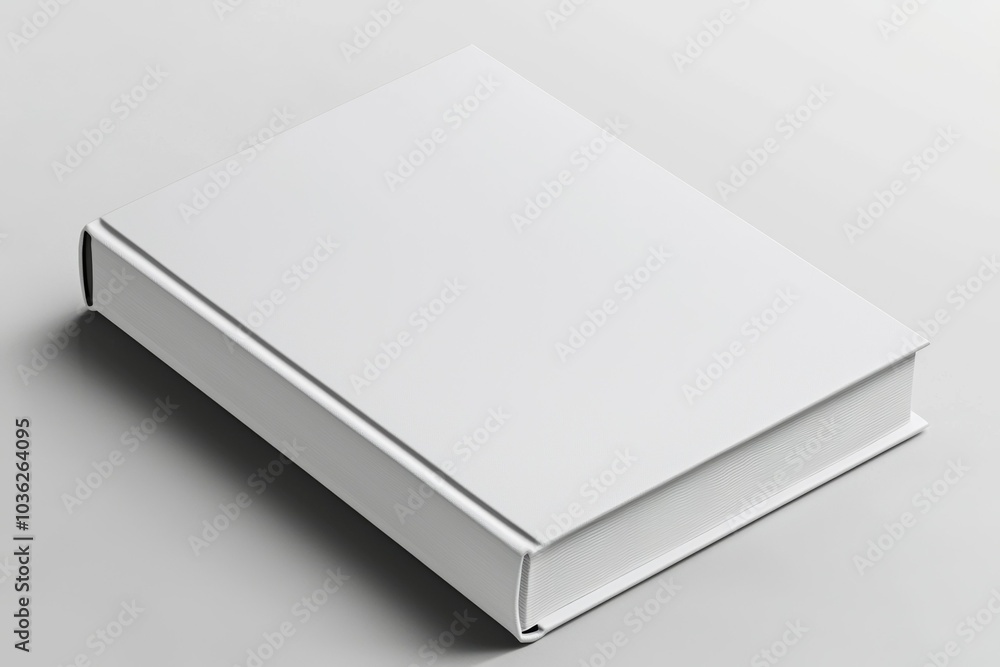 Minimalist white book resting on a plain surface in a well-lit environment showcasing simplistic design and texture Minimalist white book resting on a plain surface in a well-lit environment showcasing simplistic design and texture