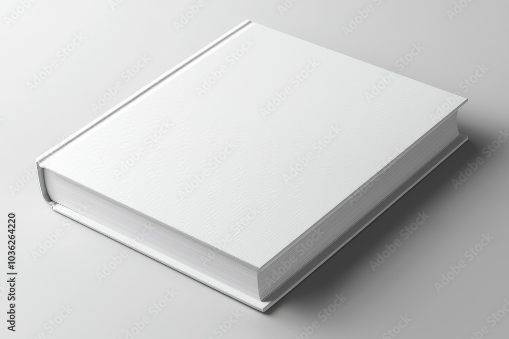 A blank book resting on a smooth surface ready for creative writing or drawing in a minimalistic setting A blank book resting on a smooth surface ready for creative writing or drawing in a minimalistic setting