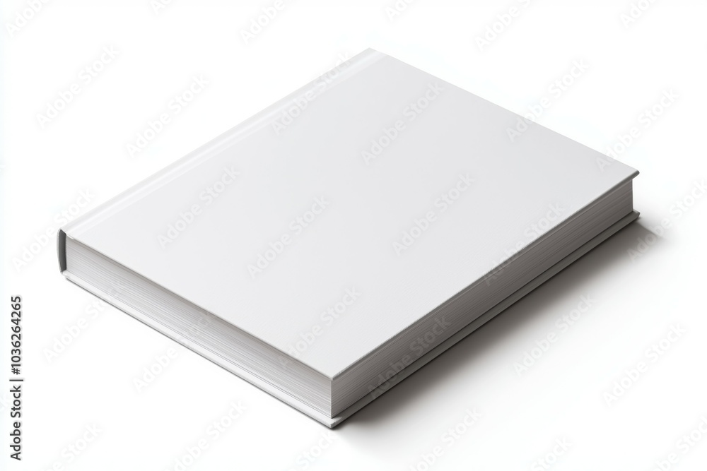 Blank hardcover book resting on a light surface, perfect for custom designs and personal projects Blank hardcover book resting on a light surface, perfect for custom designs and personal projects