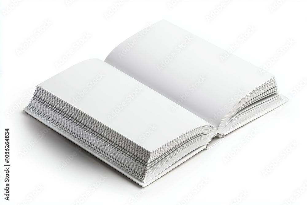 An open blank book resting on a clean surface ready for writing or sketching ideas in a quiet space An open blank book resting on a clean surface ready for writing or sketching ideas in a quiet space