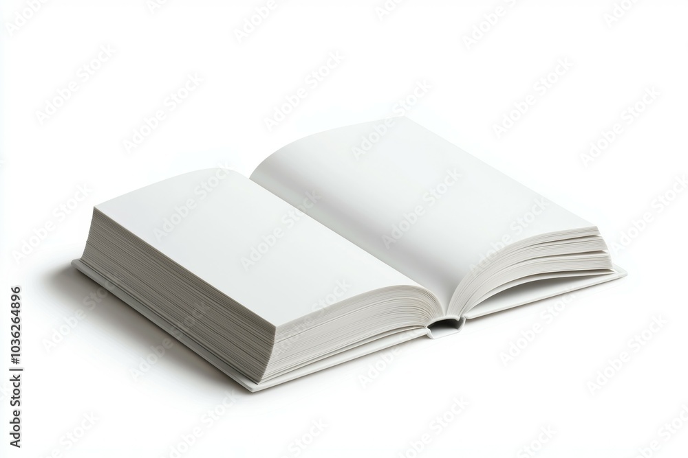 An open blank book resting on a flat surface in a minimalist setting, inviting creativity and ideas An open blank book resting on a flat surface in a minimalist setting, inviting creativity and ideas